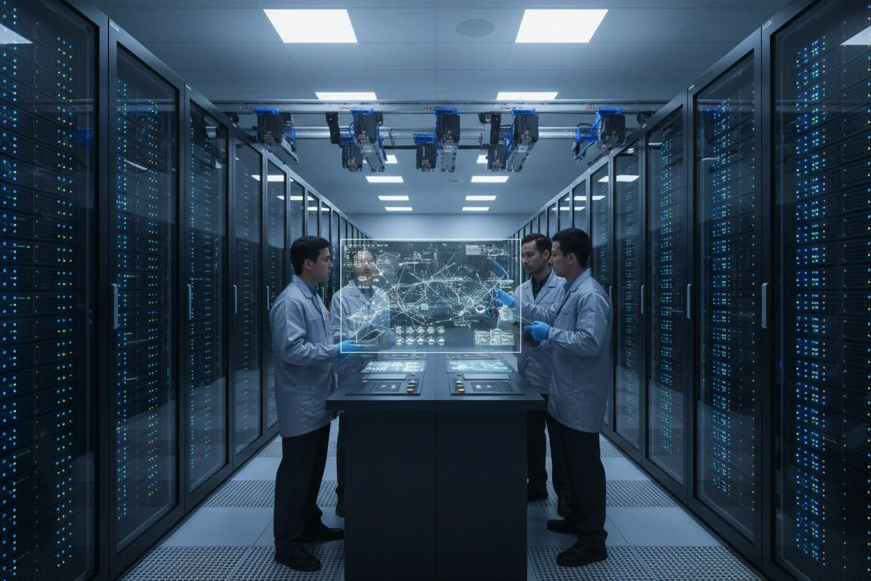 Professional image illustrating Leveraging Data Center Automation for Efficiency