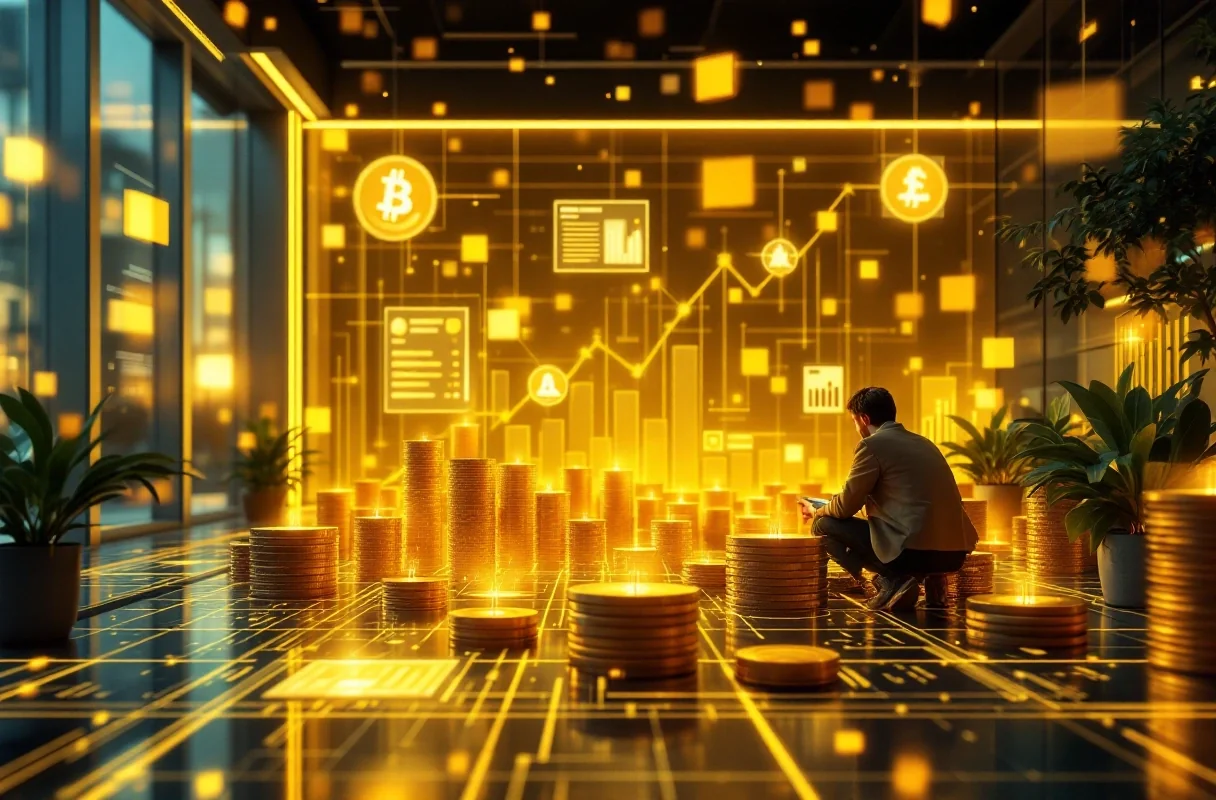 Professional image illustrating The Impact of Blockchain on Financial Services